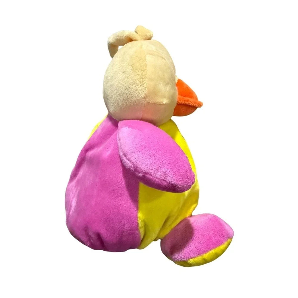 Yellow Duckies Plush Duck Rattle Lovey Baby‎ Security Blanket Pink Yellow Toy